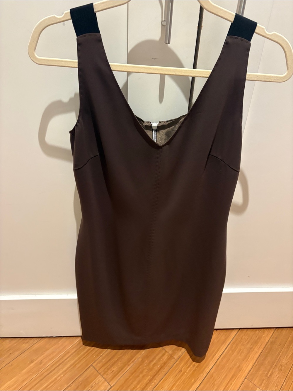 Les Copains Chocolate Brown Mini Sheath Dress